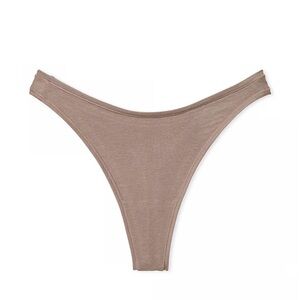 Iced Coffee Cotton High Leg Thong Panty PINK Victoria’s Secret